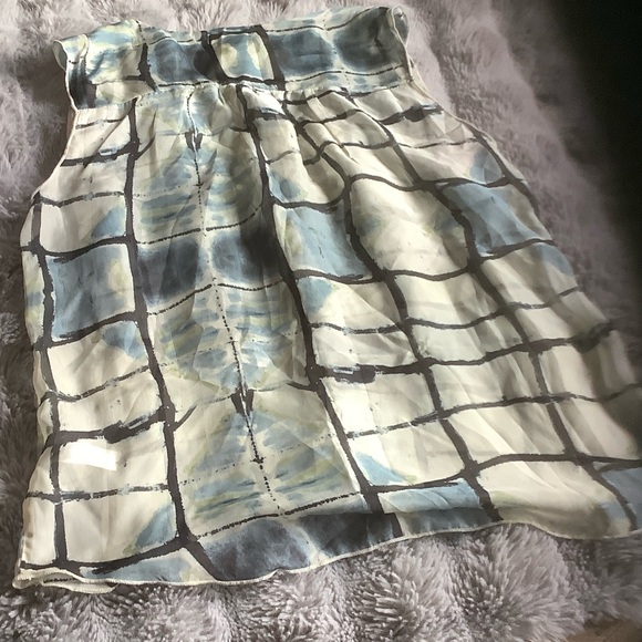 Costa Blanca Blue and Cream Checkered Blouse - Picture 4 of 4